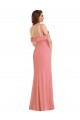 One Shoulder Draped Cuff Maxi Prom Dress with Front Slit for Sale