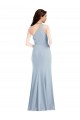 One Shoulder Draped Cowl Neck Maxi Prom Dress for Sale
