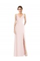 Square Neck Low Back A-Line Prom Dress with Front Slit and Pockets for Sale