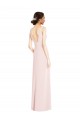 Square Neck Low Back A-Line Prom Dress with Front Slit and Pockets for Sale