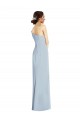 Asymmetrical Off the Shoulder Cuff Trumpet Crepe Prom Dress With Front Slit for Sale