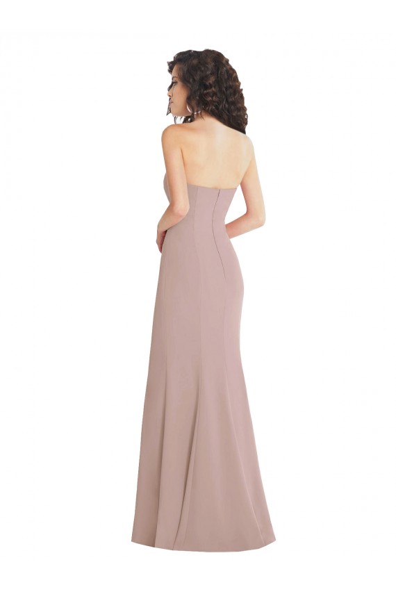 Strapless Princess Line Crepe Mermaid Prom Dress for Sale