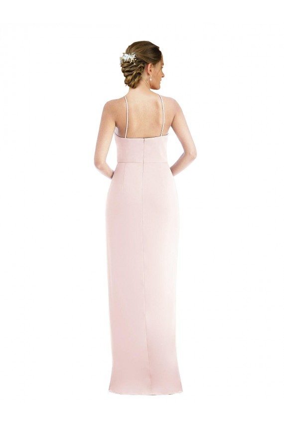 Halter Draped Tulip Skirt Maxi Prom Dress for Sale