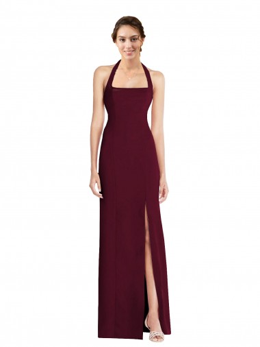 Tie Halter Open Back Trumpet Prom Dress for Sale