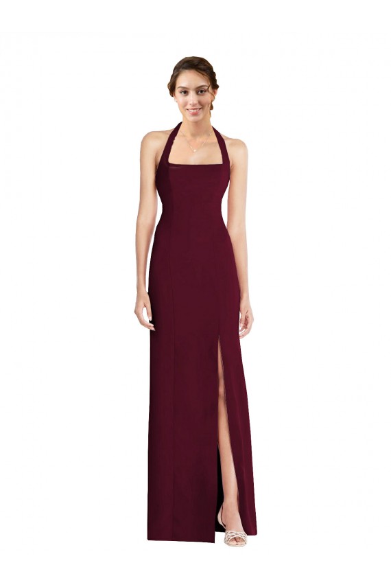 Tie Halter Open Back Trumpet Prom Dress for Sale