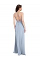 Fit and Flare High Neck Crepe Prom Dress with Side Slit for Sale