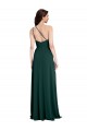 A-Line Slim One Shoulder Crepe Prom Dress with Asymmetrical Straps and Side Slit for Sale