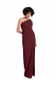 Sleek One Shoulder Long Crepe Prom Dress with Daring Slit for Sale