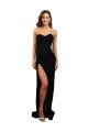 Corset Style Strapless Crepe Prom Dress with High Split for Sale