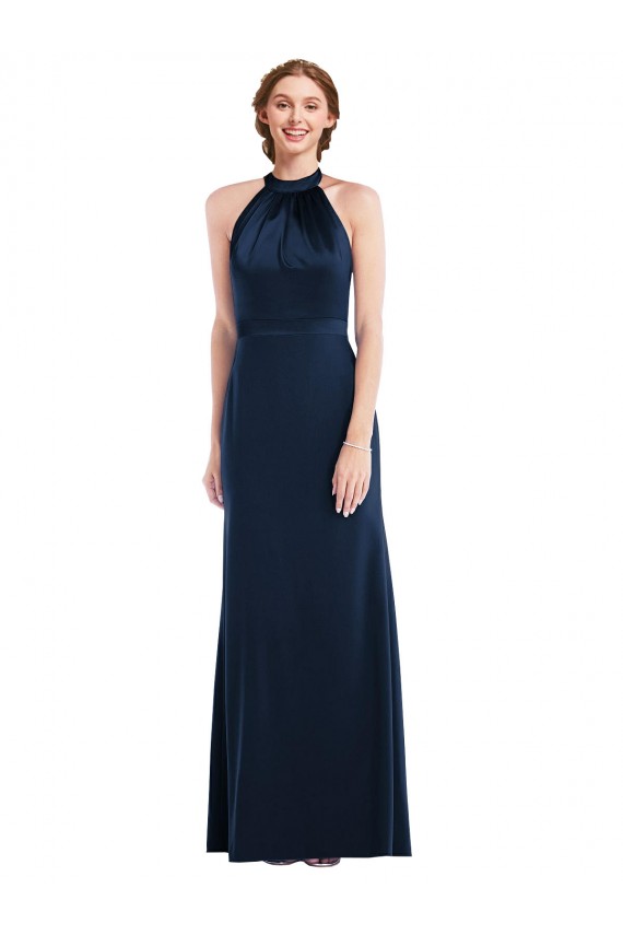 High Neck Open Back Long Maxi Prom Dress for Sale