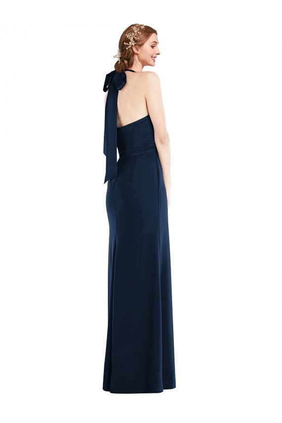 High Neck Open Back Long Maxi Prom Dress for Sale