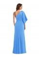 One Shoulder Bell Sleeves Trumpet Prom Dress for Sale
