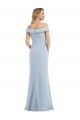 Off the Shoulder Tuxedo Maxi Prom Dress with Front Slit for Sale