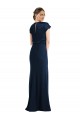 Soft Bow Blouson Bodice Trumpet Crepe Prom Dress for Sale