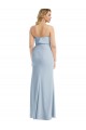 Strapless Overlay Bodice Crepe Maxi Prom Dress with Front Slit for Sale