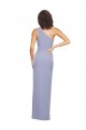 Floor Length One Shoulder Crepe Prom Dress with Pencil Skirt and Side Split for Sale
