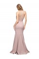 Long Sweetheart Crepe Prom Dress with High Neck Illusion Tulle Details for Sale