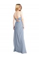 Straight Neckline Crepe Slip Prom Dress with Strappy Back for Sale