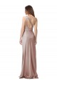 One Shoulder Black-Tie Floor Length Long Stretch Satin Prom Dress for Sale