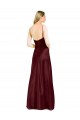 Sleek Spaghetti Straps V-Neck Stretch Satin Prom Dress with Center Front Slit for Sale