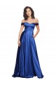 Ball Gown Off the Shoulder Sweetheart Stretch Satin Prom Dress for Sale