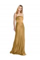 Sleek Strapless Long A-Line Stretch Satin Prom Dress for Sale