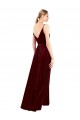 Faux Wrap V-Neck Sleek Long Velvet Prom Dress for Sale