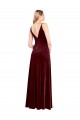 Faux Surplice Neckline Slim A-Line Long Velvet Prom Dress for Sale