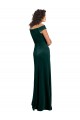 Floor Length Cap Sleeves Long Velvet Prom Dress with High Side Slit for Sale