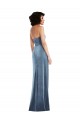 Strapless Velvet Maxi Prom Dress with Draped Skirt for Sale
