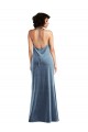 Cowl Neck Velvet Maxi Slip Prom Dress for Sale