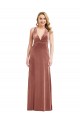 Plunging Neckline Velvet Maxi Prom Dress with Criss Cross Open Back for Sale