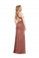 Plunging Neckline Velvet Maxi Prom Dress with Criss Cross Open Back for Sale
