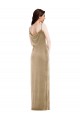 Asymmetrical One Shoulder Velvet Maxi Slip Prom Dress for Sale