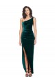 One Shoulder Velvet Front Wrap Prom Dress  for Sale